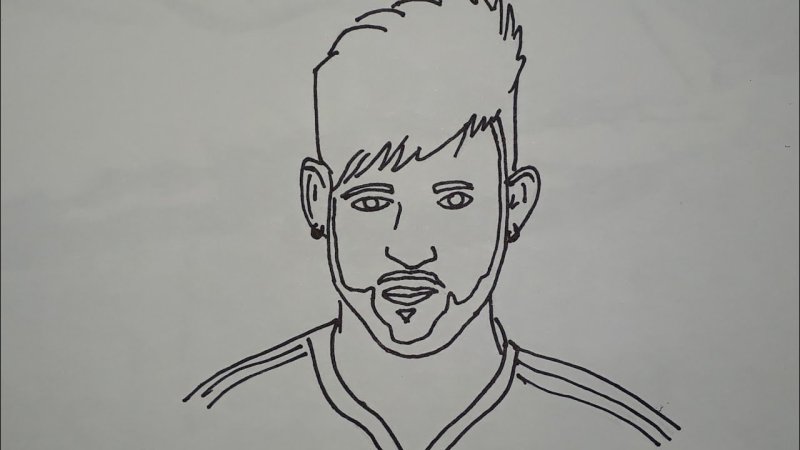 неймар портрет карандашом