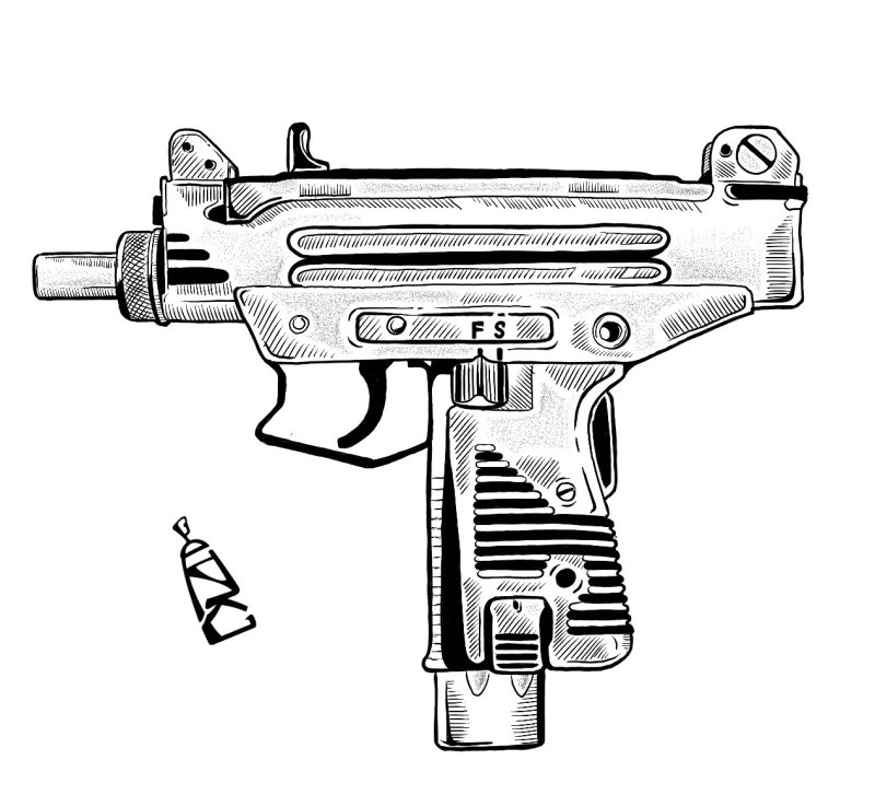 Micro Uzi чертеж