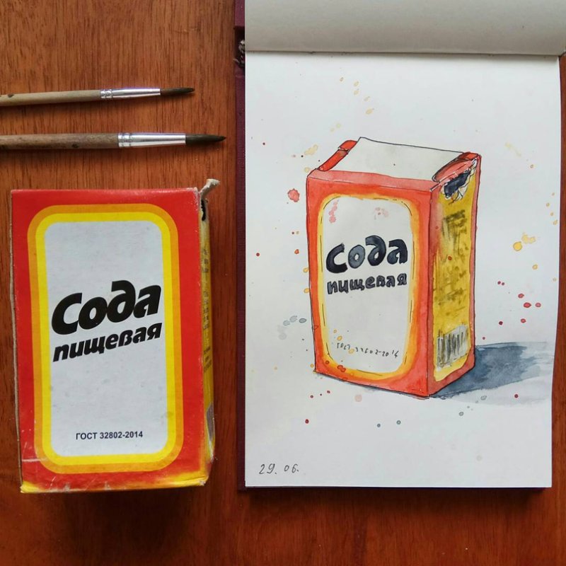 Нарисовать соду
