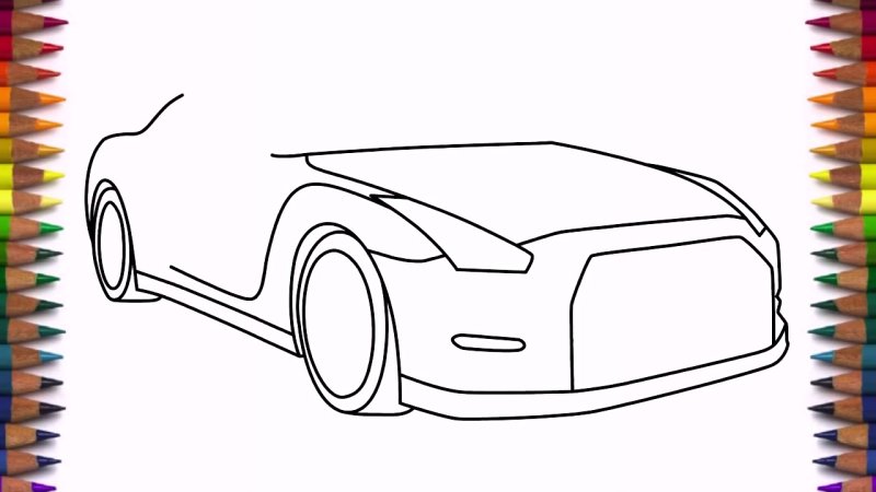 Рисунки для срисовки автомобили