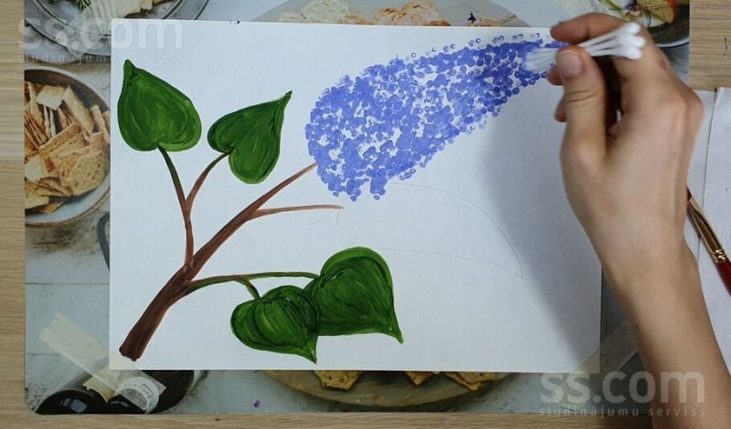 Рисование ватными палочками
