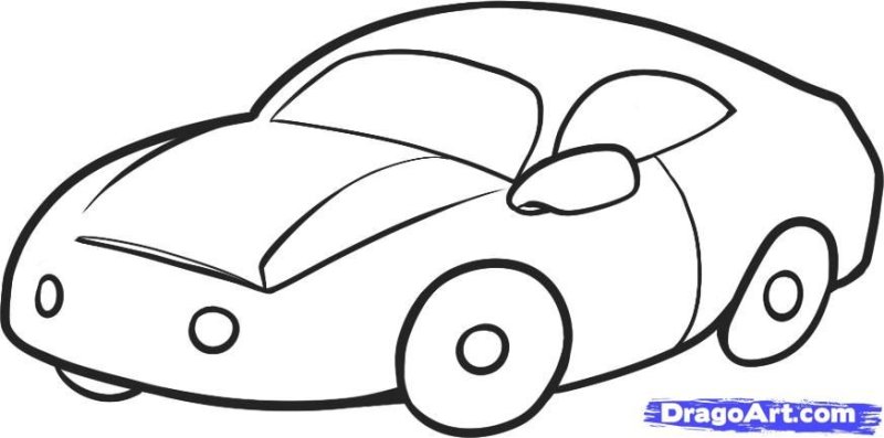 Детский рисунок автомобиля