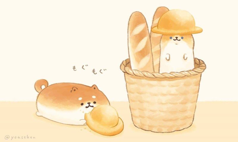Хлебушек рисунок милый