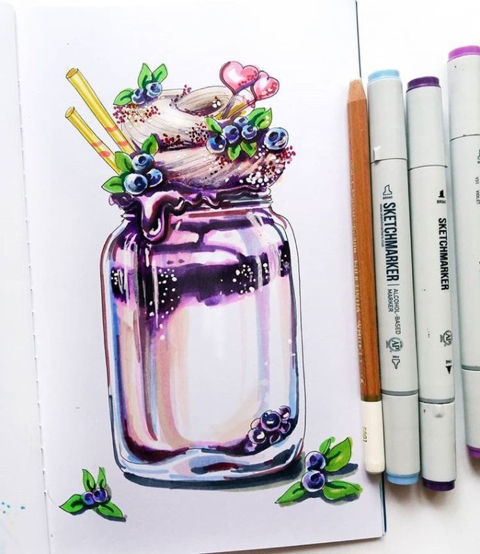 Рисунки маркерами
