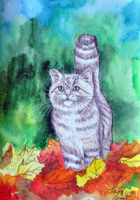 Детские рисунки кошек
