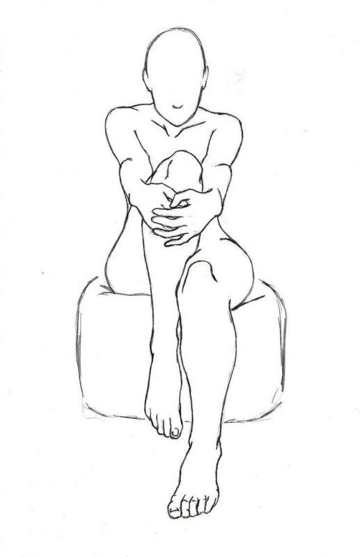 Позы для рисования людей сидя