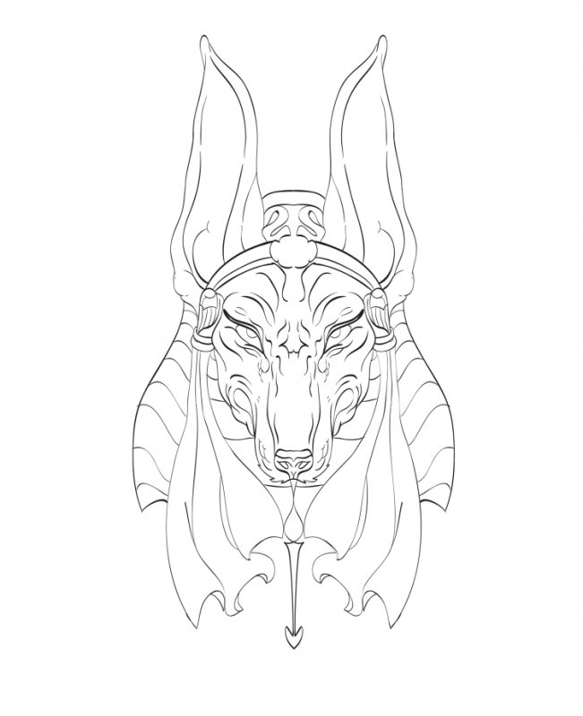 Тату Анубиса эскизы