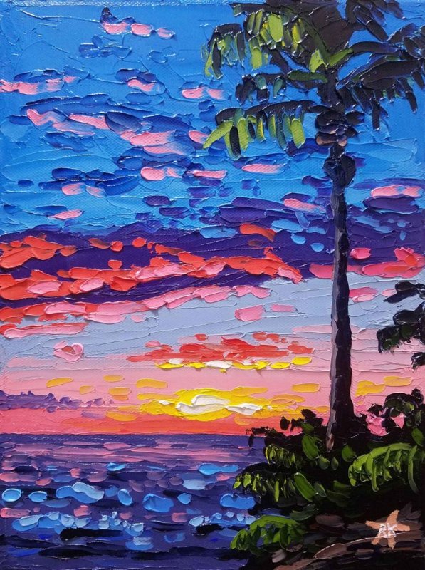 пейзаж гуашь