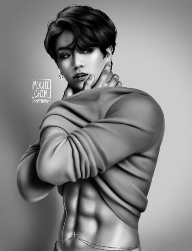 БТС Чонгук пресс арт