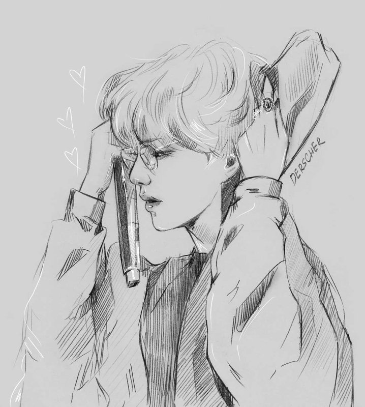 BTS тэхён скетчи