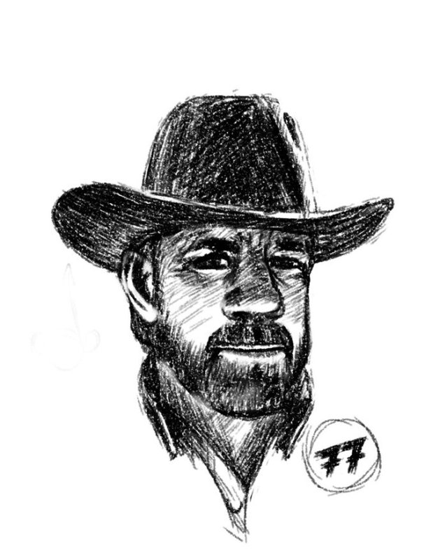 Чак Норрис рисунок