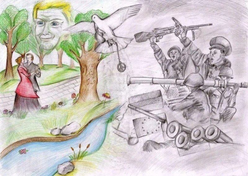 Рисунок на тему Военная тематика