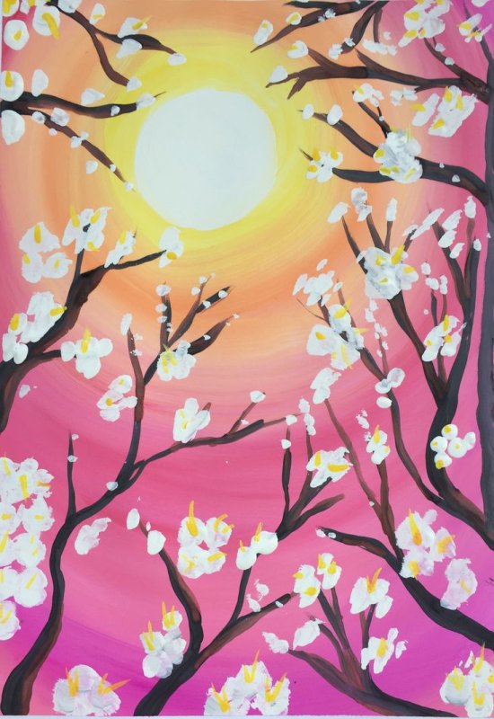 Интуитивное рисование Весна