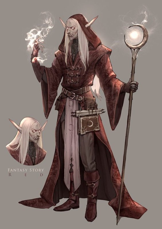 DND волшебник Эльф старый