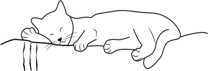 Спящие котики раскраска