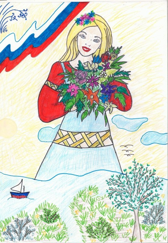 Рисунок на тему Патриот