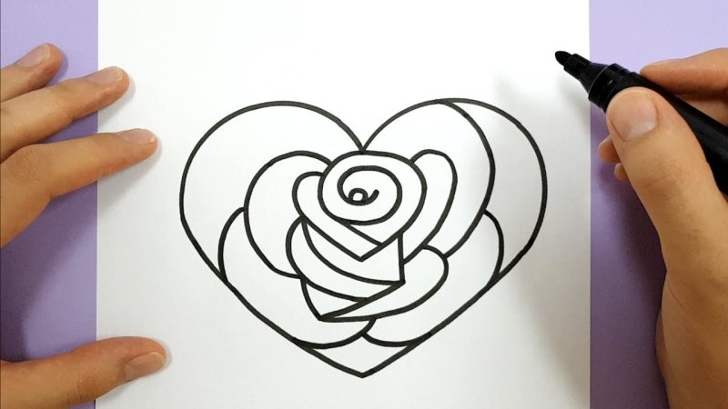 how to draw a rose