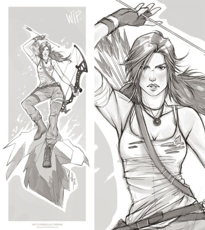 Томб Райдер рисунок