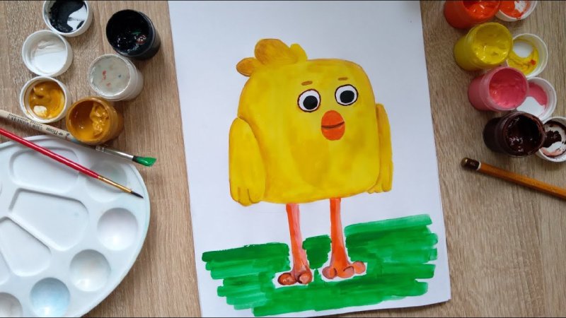 Аппликация Цыпа из МИМИМИШЕК
