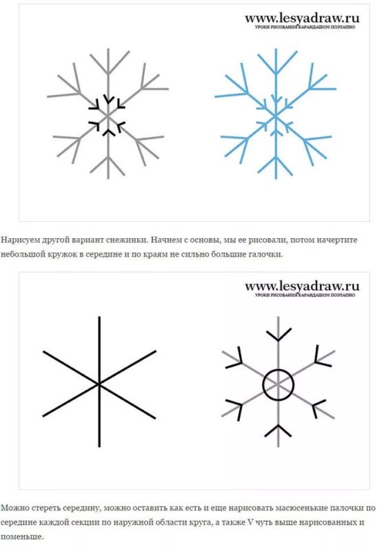 Алгоритм рисования снежинки