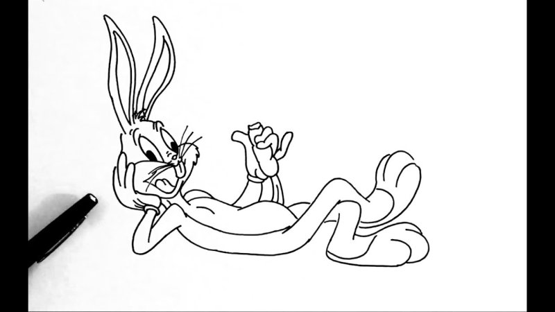 Раскраска Looney Tunes Багз Банни