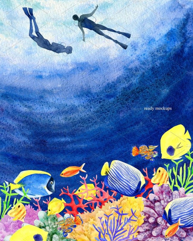 Рисование Морское дно
