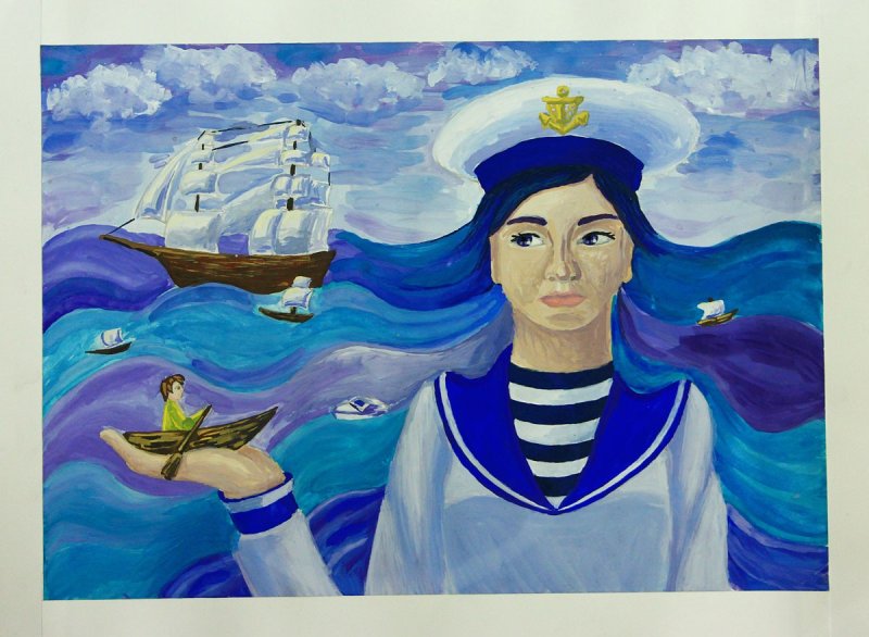 Рисование моряк