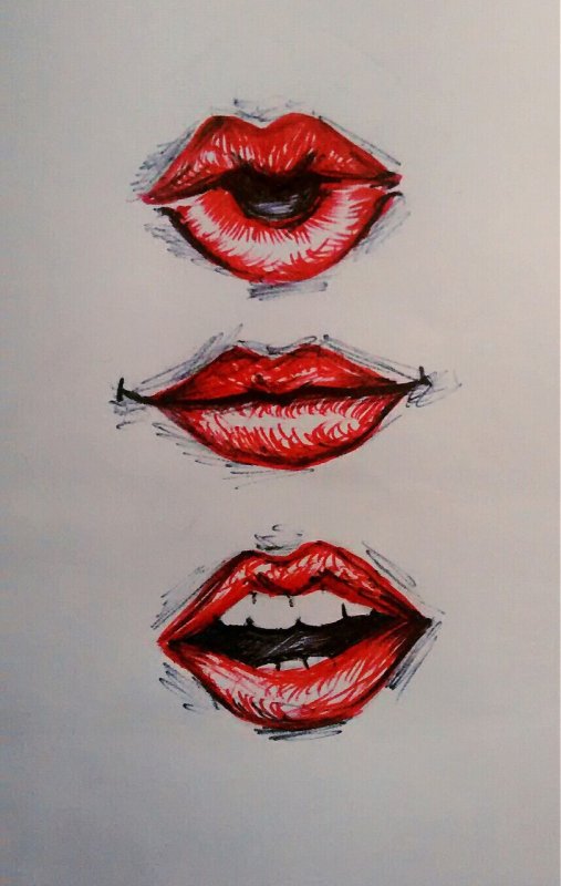 Губы рисунок