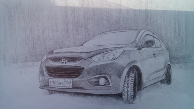 Hyundai ix35 раскраска