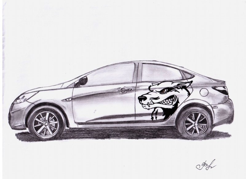 Раскраска про машины Hyundai Solaris хэтчбек