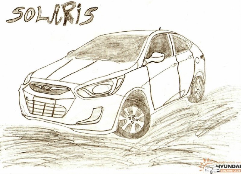Hyundai Solaris 2014 рисунки