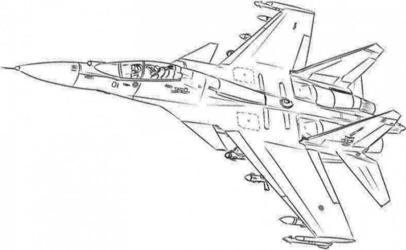 Истребитель Су-57 чертежи
