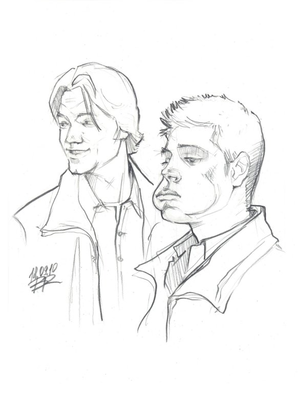 Сверхъестественное рисунок Дина