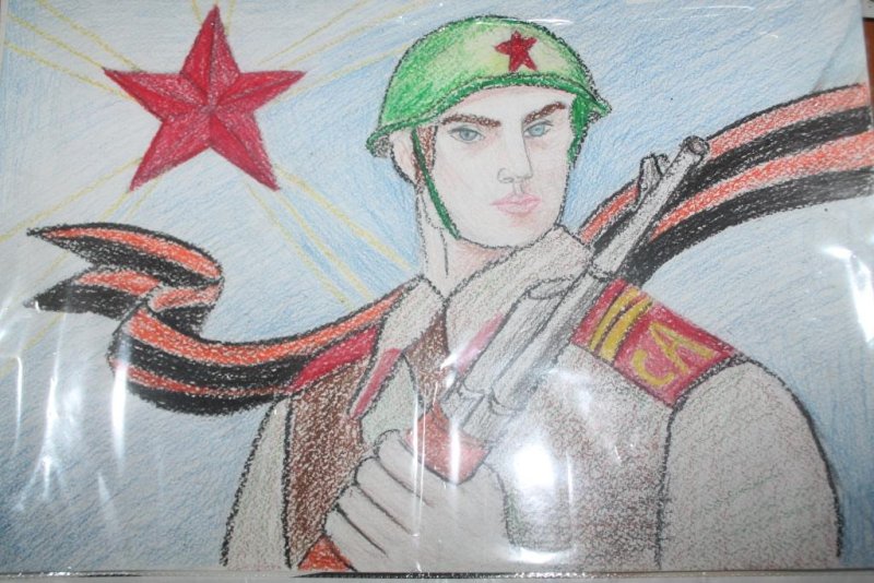 Рисунок на тему военную тему