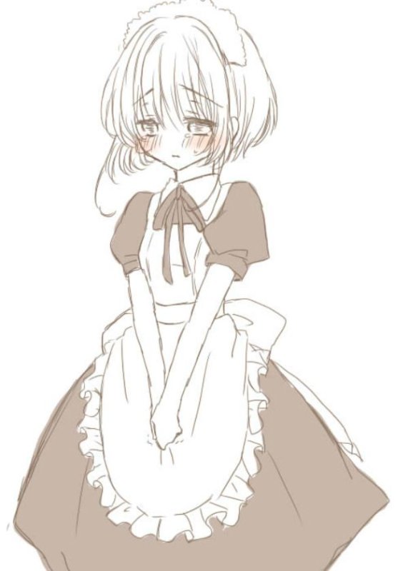 Одежда горничной для рисования