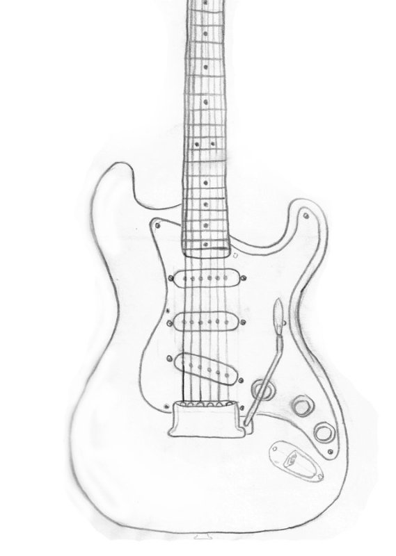 Гитара набросок