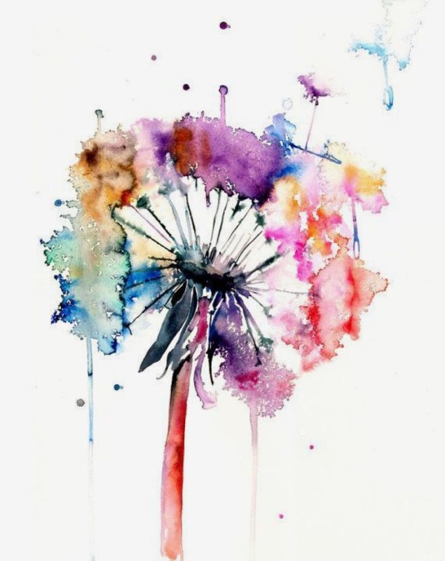 Акварельные цветы