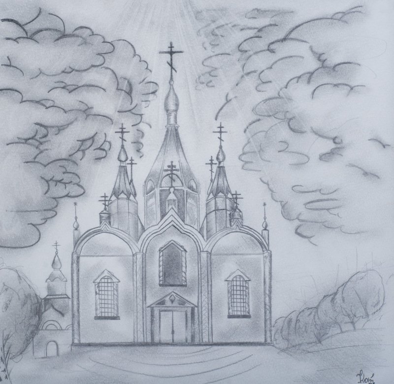 Храм карандашом