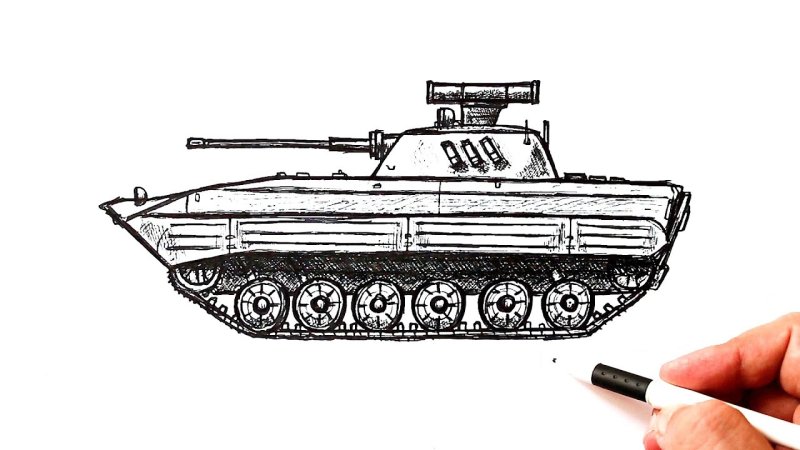 БМП рисунок карандашом