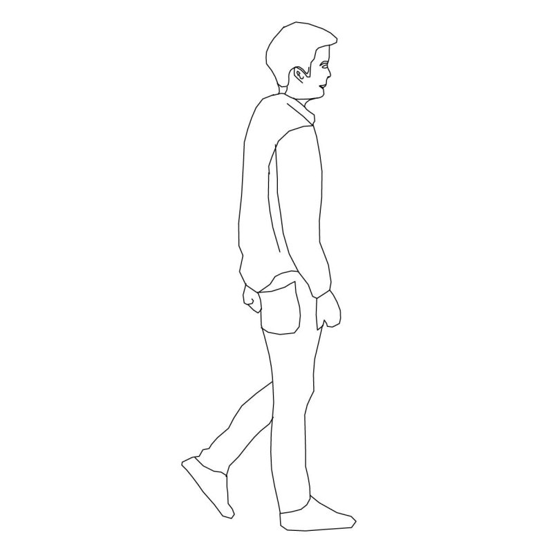 walking drawing
