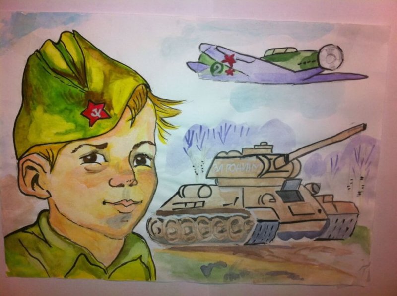 Рисунки на военную тематику для детей