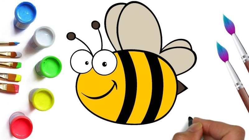 Как нарисовать пчелу легко для детей