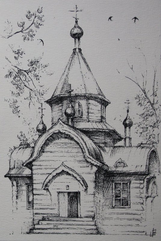 Зарисовки Храмовой архитектуры древней Руси.