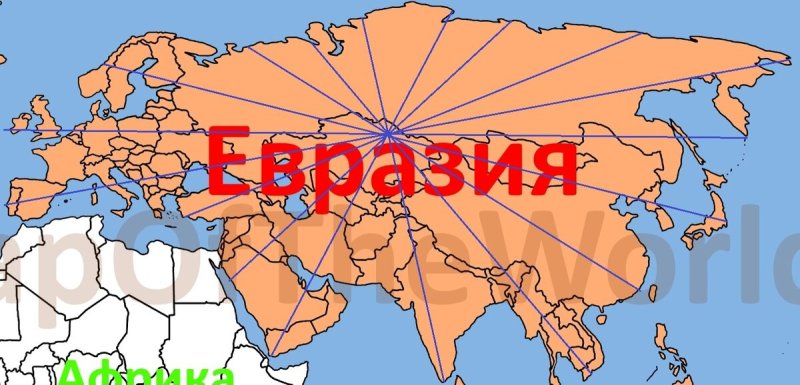 Центр Евразии на карте