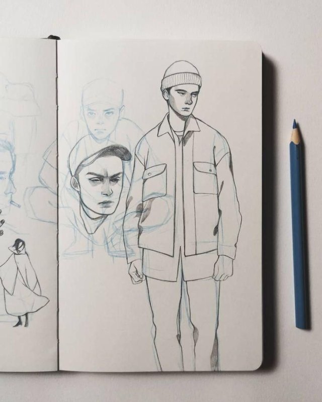 Рисунки для срисовки в скетчбук