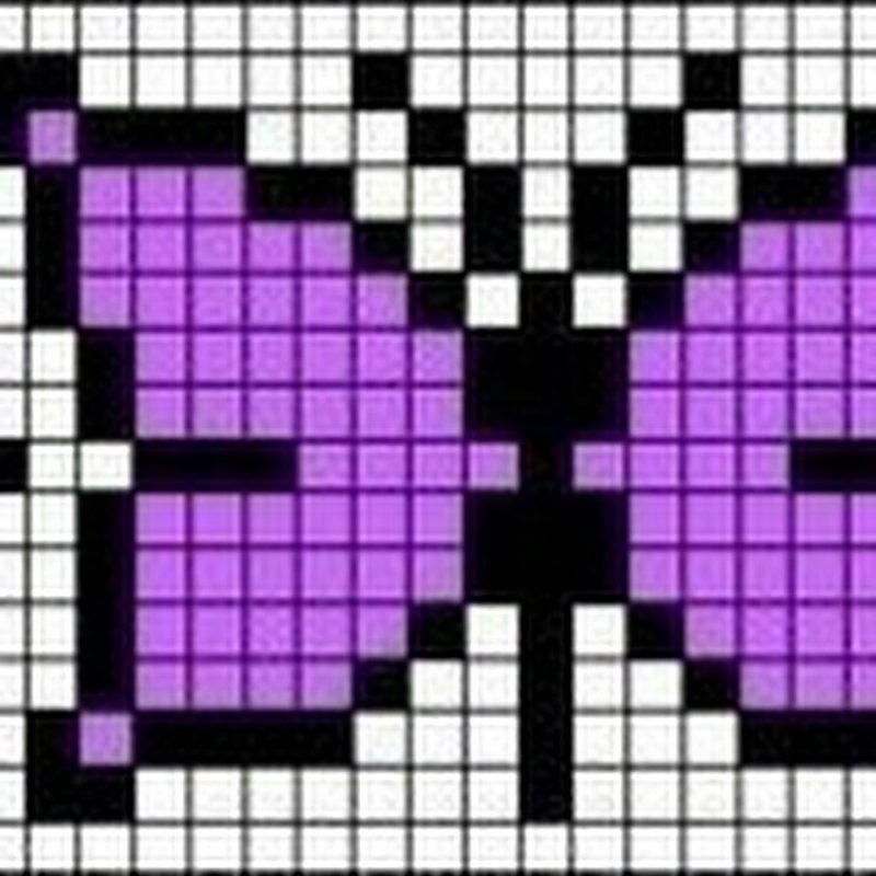 Бабочка по клеткам