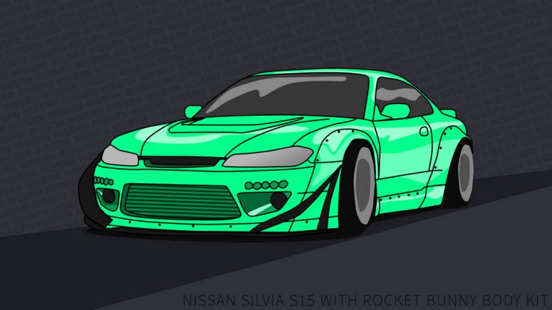 Pixel car Racer Nissan Silvia s15