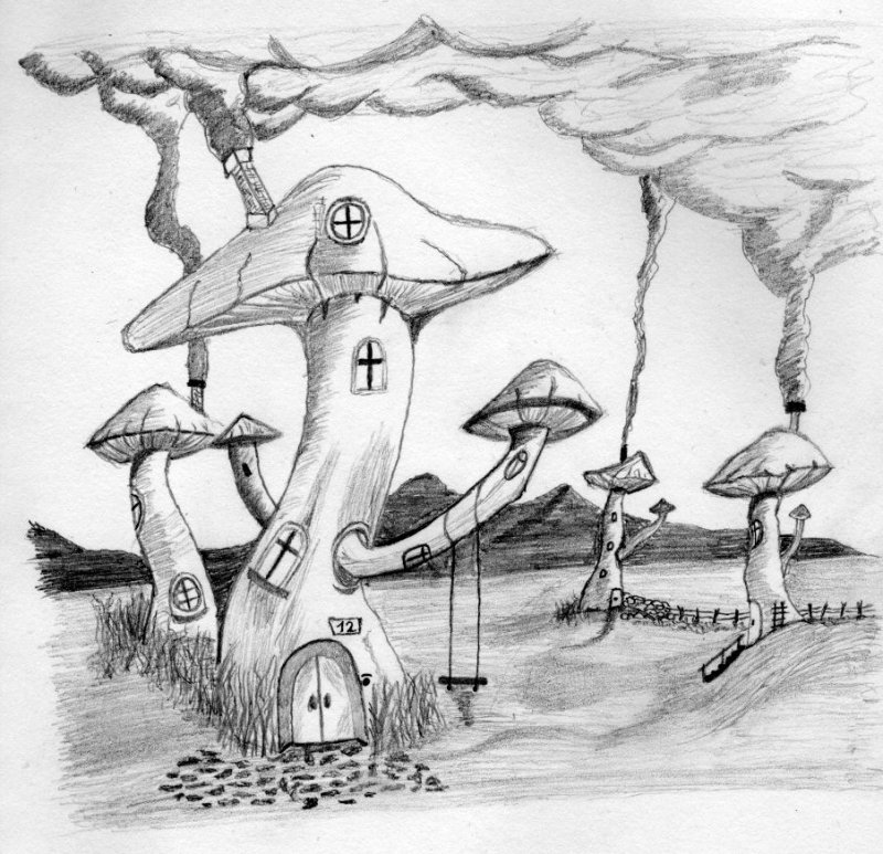Рисунки карандашом фантастика