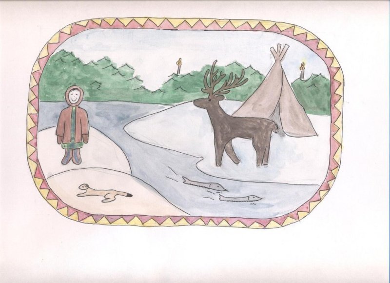 Рисунки к сказкам народов Ханты и манси