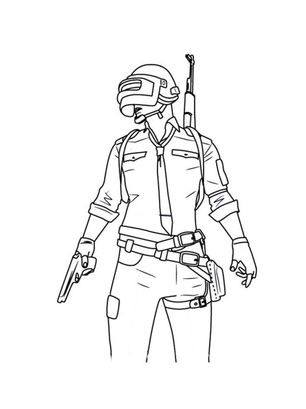 Раскраска PUBG mobile